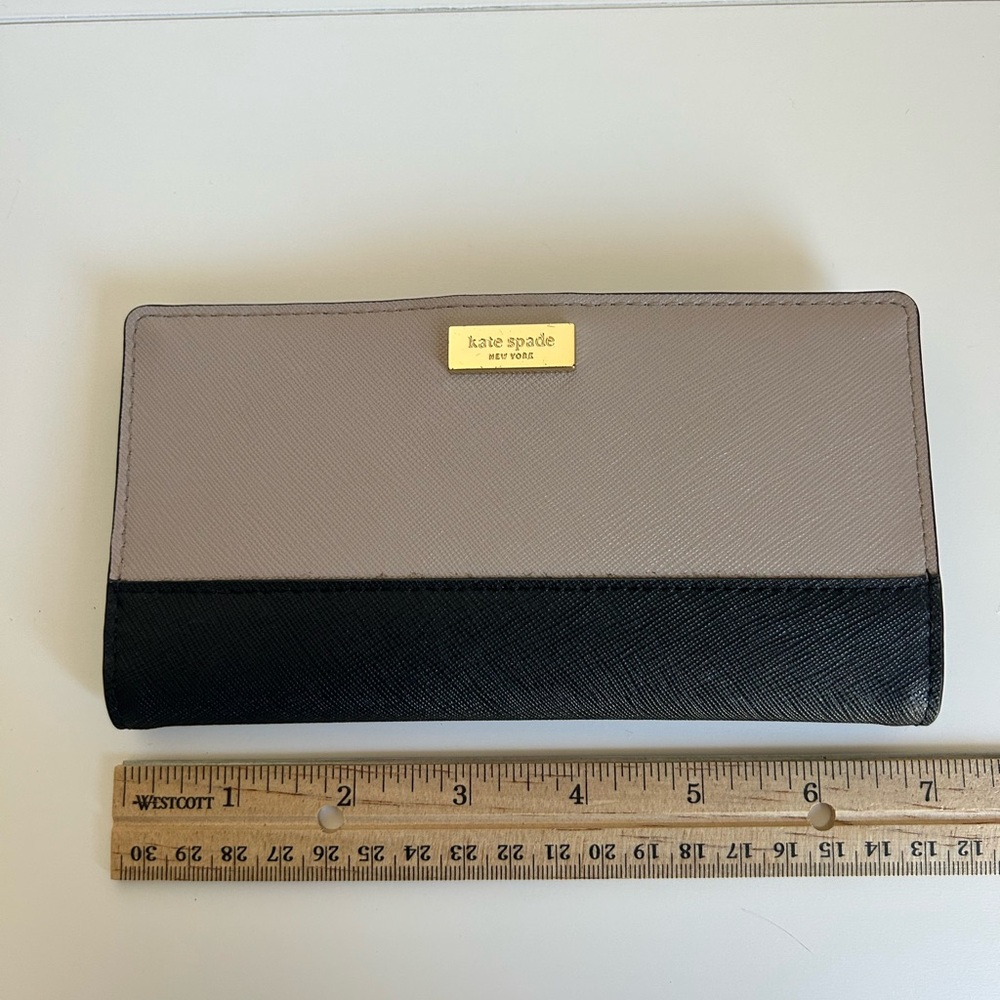 Kate Spade Black Wallet with Gold Accents